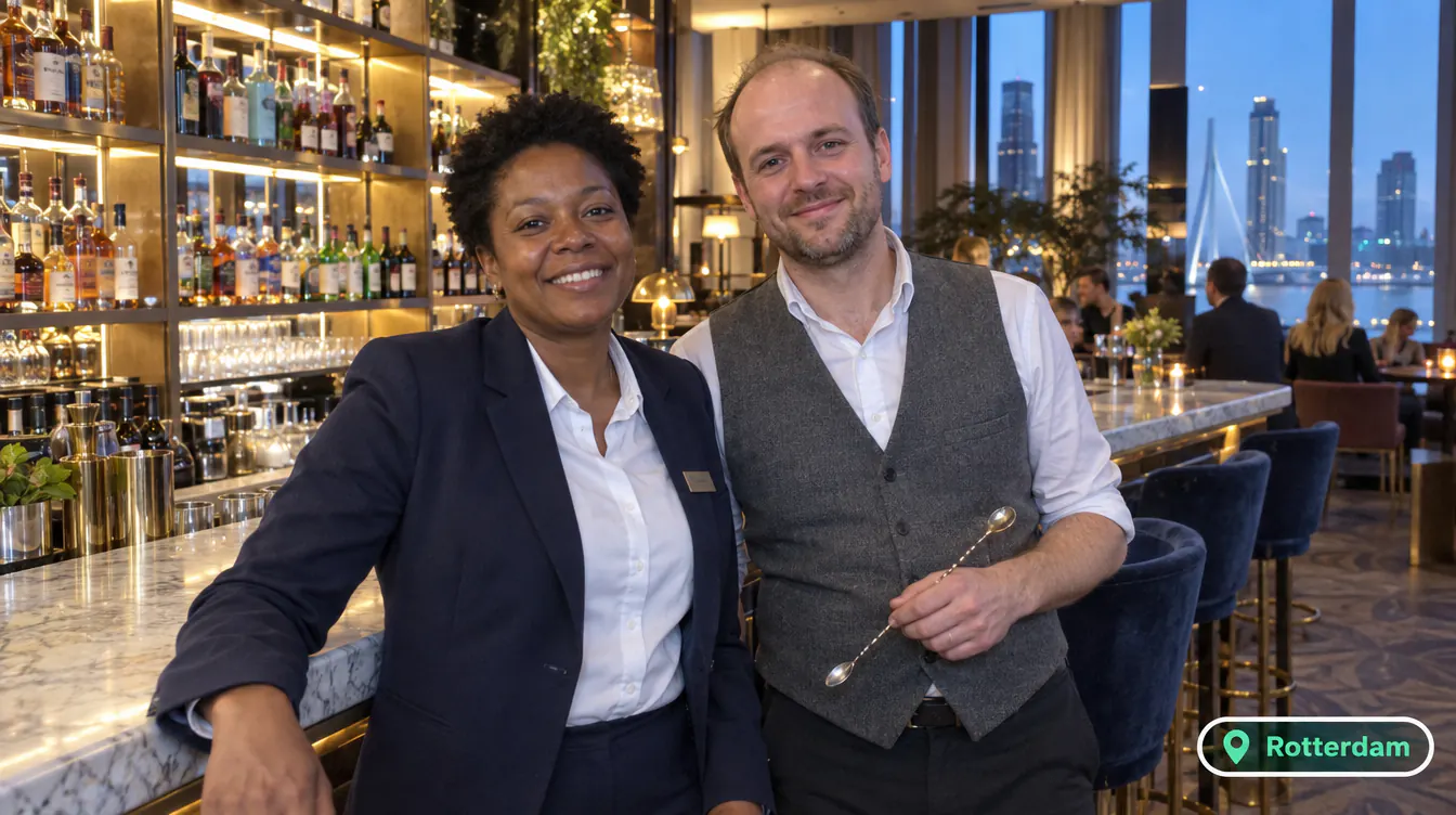 Bar manager and head bartender at a hotel bar in Rotterdam