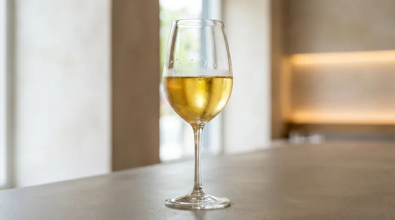 Chardonnay in a wine glass