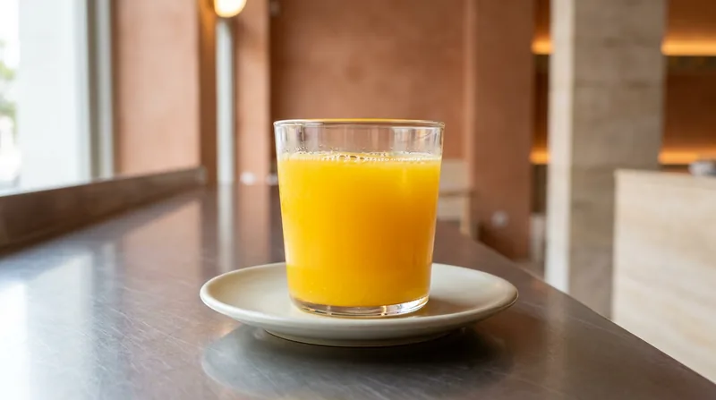 Glass of fresh orange juice