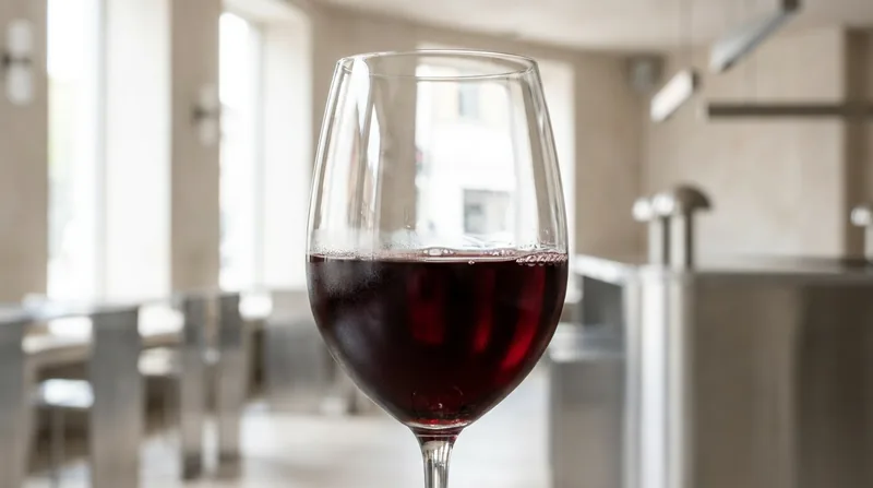 Glass of red wine