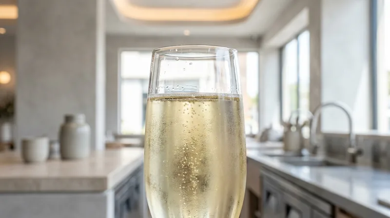 Glass of sparkling wine
