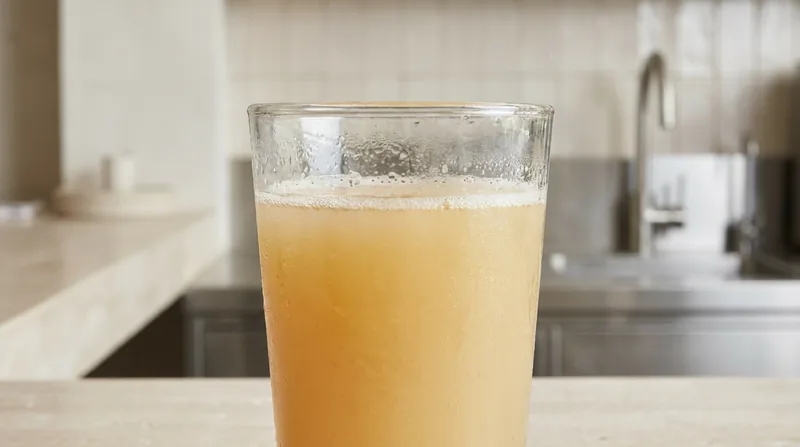 Glass of cloudy witbier wheat beer