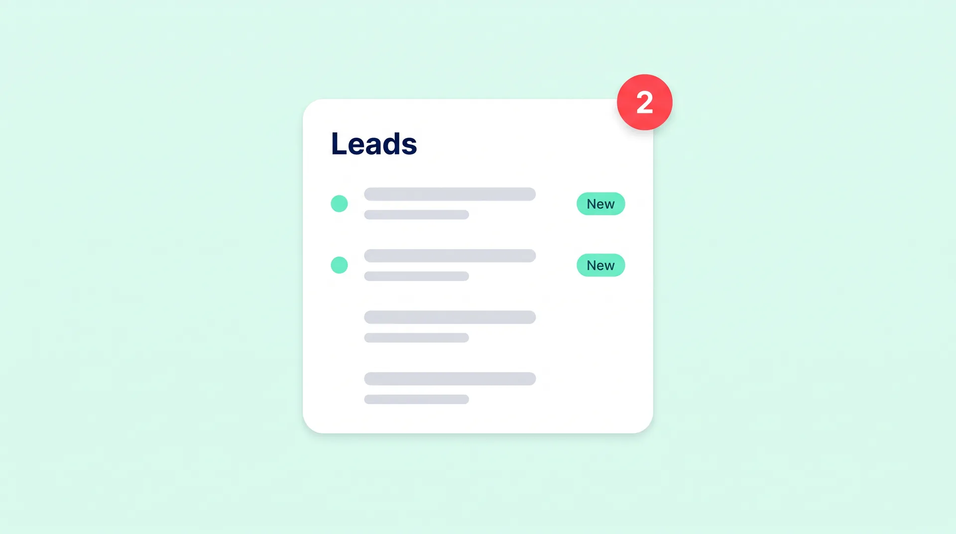Leads inbox showing new hospitality venue leads for a beverage brand