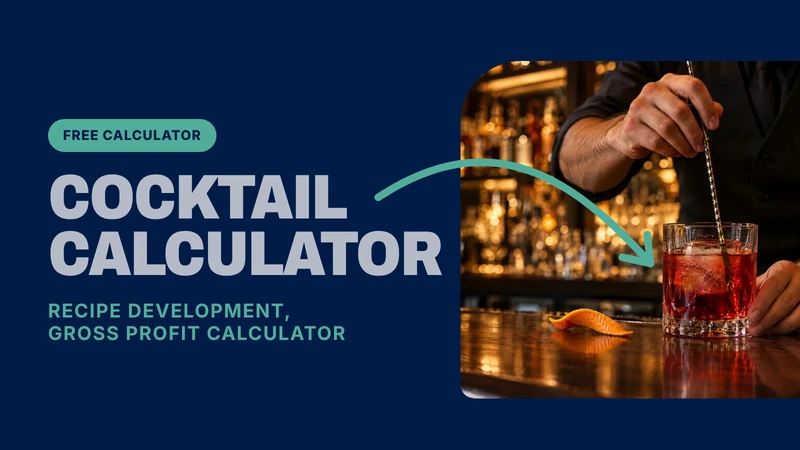 Cocktail Calculator – free recipe development and gross profit calculator